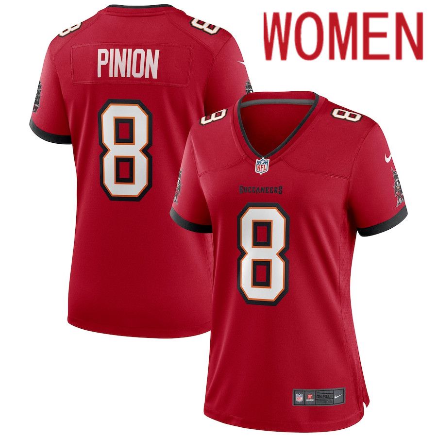 Cheap Women Tampa Bay Buccaneers 8 Bradley Pinion Nike Red Game NFL Jersey